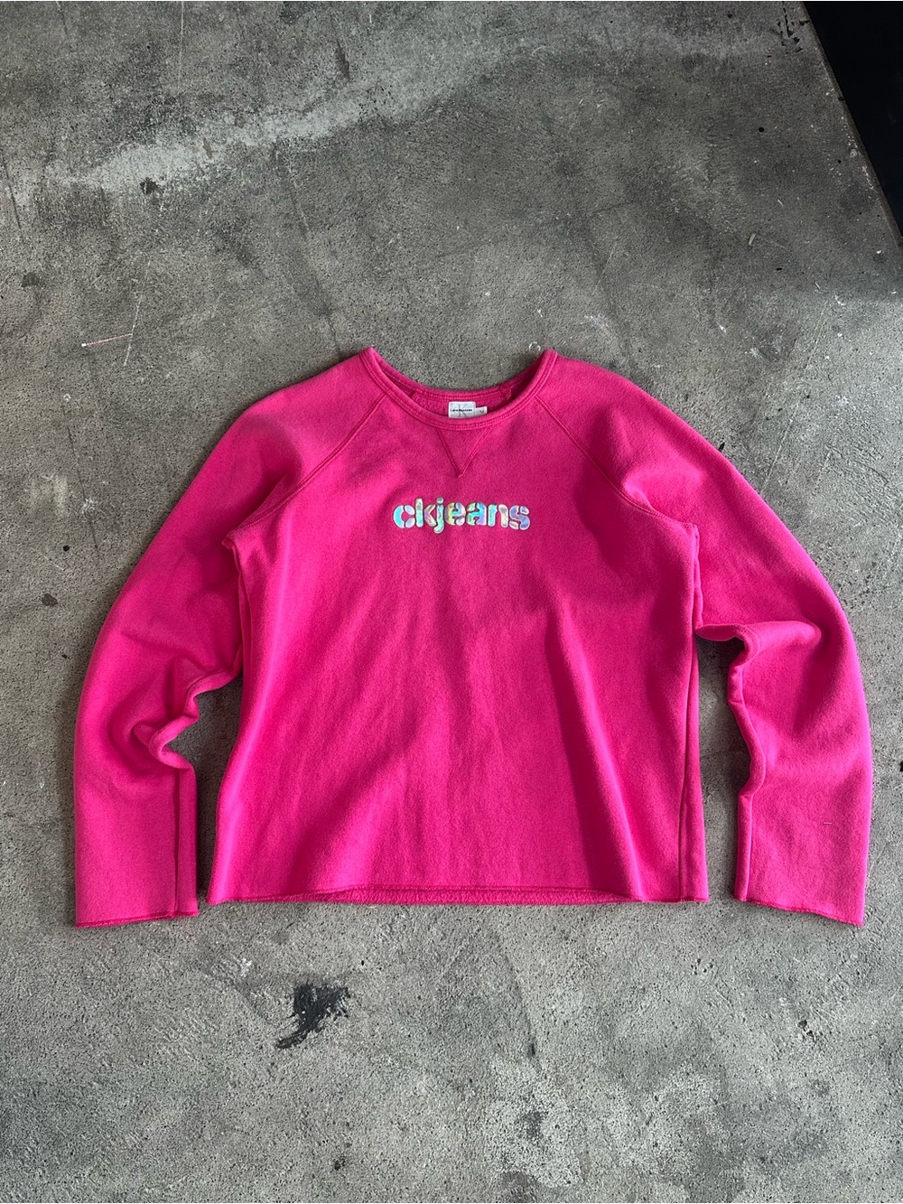 Vintage Calvin Klein Jeans Hot Pink Crewneck Sweatshirt- Size M